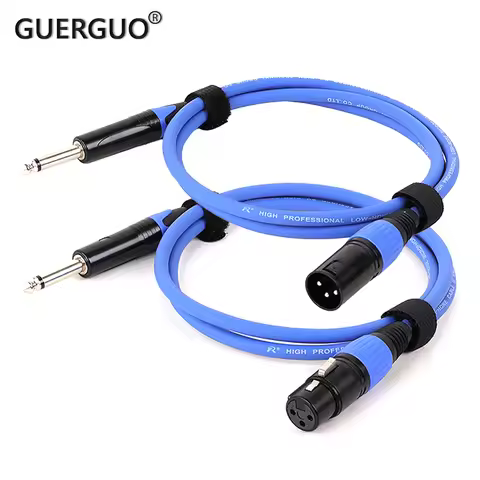 XLR Female/Male To 6.3MM Jack Mono Mic Cord For SHURE MV7 MV 7 SM7B SM 7B Dynamic Microphone Cable A