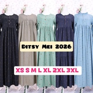 Daster Ditsy Mei Nightgown 2026 XS SML XL 2XL 3XL Darlene blue, Darlene black, Rua Black, Rua walnut