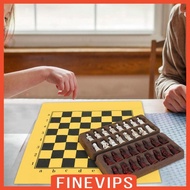 [Finevips] Retro Chess Set Learning Resin Chess Pieces for Activity Picnics Leisure