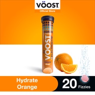 VOOST Hydrate Orange Effervescent Electrolyte Supplement 20 tabs to help relieve symptoms of dehydra