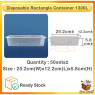 [PLK GJKGKJVG 127] Disposable Plastic Food Rectangle Container /Plastic Bento Box /Bekas Plastik Seg