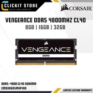 CORSAIR VENGEANCE DDR5 4800MHZ CL40 SODIMM - 8GB / 16GB / 32GB - Memory RAM for NB - CMSX8GX5M1A480