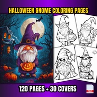 [PDF] 120 Halloween Gnome Coloring Pages For Kids