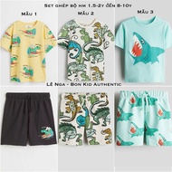 Genuine HM US/UK/JP boys' cotton shorts Set, sizes from 1.5-2y to 8-10y (Read notes carefully)