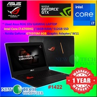 #1422 *Used Asus ROG Gaming Laptop F5V I7-6700HQ 8GB 256GB Nvidia GTX970M 6GB VRAM W11