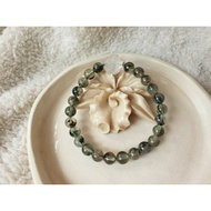 Blue rabbit fur quartz bracelet