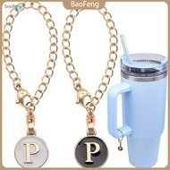 2PCS Letter Charm Accessories ID Initial Letter Charm Personalization For Water Bottle Pendant Cup I