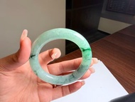 💎 🔥 新貨上架： 緬甸A貨翡翠手鐲  陽綠靈動飄花胖圓 ✨ 💎