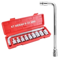 46 Pcs Socket Wrench 1/ 4" + Screwdriver Shock Tool Kit Set