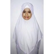 BORONG 5 HELAI  TUDUNG SEKOLAH PUTIH