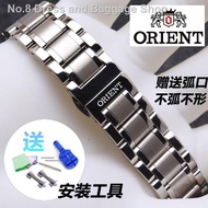 z74nfyx Straps &amp; Clasps Orient Japan Oriental Double Lion Watch Steel Band Male Full Automatic Mechanical Waterproof Arc Strap 20m