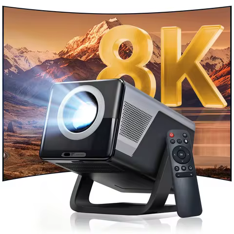 8K Support X7 AI Smart Projector with Android 14 OS, UHD 1080P 1000 ANSI Built-in Apps, Auto Focus&K