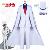 movie Detective Conan Kuroba Kaito cosplay Costume Kid  suit male Halloween Anime Clothing shoes怪盗基德