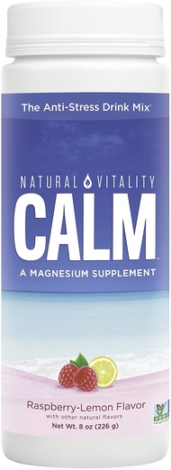 Natural Vitality Calm, Magnesium Supplement, Anti-Stress Drink Mix Powder, Original, Raspberry Lemon