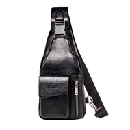 D plus กระเป๋าสะพาย ผช. กระเป๋าหนัง กระเป๋าคาดอก กระเป๋าแฟชั่น Dplus รุ่น 098