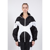 OCWA ECHO OVERSIZED WATERPROOF BLACK AND WHITE JACKET