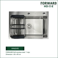 Forward ซิงค์ล้างจานสแตนเลส อ่างล้างจานสแตนเลส 1หลุม ขนาด65x45ซม stainless steel sink รุ่น HM6545