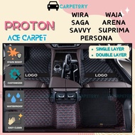 PROTON SAGA WIRA WAJA ARENA SAVVY SUPRIMA PERSONA Car Carpet Carmat Interior Alas Kaki Kereta Black 