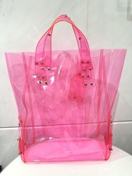 🈹 原價近五千 Alexander McQueen McQ 螢光 粉紅 pink 果凍  手袋 Bag