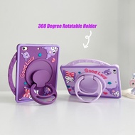 【Hot】Handheld Portable 360 Rotating Holder Kuromi Slot Silicone+PC Tablet Case,For iPad mini 1-7,5/6