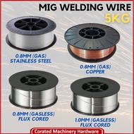 [CORATED] 5Kg 0.8mm/1.0mm Welding Wire Mild Steel Copper-Coated/Stainless Steel Wire (CO2 Mig Wire )