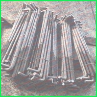 ◧ 1SET 3/4 inches A307 4140 BI Anchor Bolt with nut and washer | L Bolt | Hook Bolt for Concrete Sc