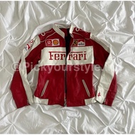 Ferrari F1 race leather jacket Ferrari leather jacket F1 jacket
