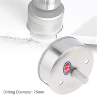 Hole Saw 35mm-75mm Diamond Coated Core Hole Saw Drill Bit Kit Tools Glass Drill Hole Opener for Tile