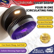 Rechargeable Fan Mini Fan Folding Intelligent Fan Desktop Fan (5000mAh) Aromatic Mini Fan USB Fan Mi