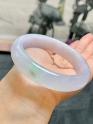 冰種 天然翡翠 緬甸 A玉 玉鐲 • 冰種紫羅蘭翡翠福鐲