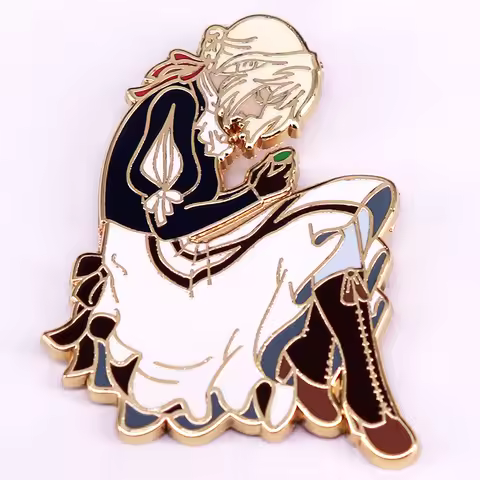 Violet Evergarden Enamel Pin Manga Character Badge Cute Anime Girl Brooch Jewelry Otaku Collection