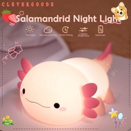 CLEVERHD Night Light, Silicone Touch Control Nursery Sleeping Lamp, Cute Axolotl Nightlights for Bab