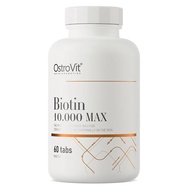 NEW !! OstroVit Biotin 10.000 µg MAX 60 tablet Vegan Vitamin H B7 Suplemen Vitamin Import Saraf Ener