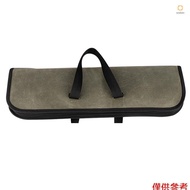 Knife Case(4 Slots), Canvas Chef's Knife Roll Bag with Durable Handles, Portable Waterproof Knife Ba