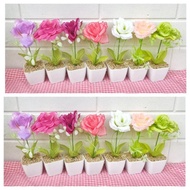 New Bunga Mawar Plastik Bunga Hias Bunga Palsu Bunga Dan Pot Bunga