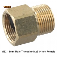 Durable M22 15mm Male to M22 14mm Female Adapter for Connecting Pressure Washers