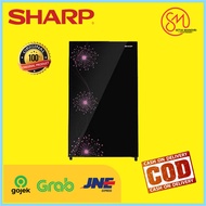 SHARP KULKAS 1 PINTU SJX167MG TEMPERED GLASS LOW WATT SJ-X167MG-DP/DB SJX167