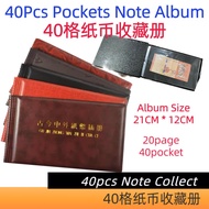 Currency Notes Album 40pcs pockets / Money Album / Note Album / Bank Note Album / Currency Note Albu