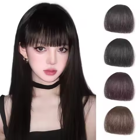 Synthetic Air Bangs Hime Cut Bangs Hairstyles Clip In Bangs Fake Fringe Clip In Hair Extensions Acce