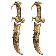 Lanxitown 2 Pcs Plastic Dagger Fake Knife Pirate Sword for Pirate Costume Accessories Prop Knife wit