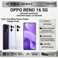 OPPO Reno 16 (5G) [8GB RAM 256GB ROM | 12GB RAM 256GB ROM | 12GB RAM 512GB ROM]