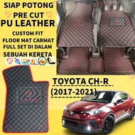 TOYOTA CH-R (2017-2021) CAR ACCESSORIES FLOOR MAT CARMAT 3D PU LEATHER CUSTOMMADE ANTI-SLIP DESIGN K