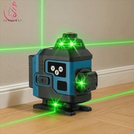 OCEANMAP 16-Line Laser Level, Horizontal Vertical Cross 2x4000mah Battery 360° Rotating Laser Level,
