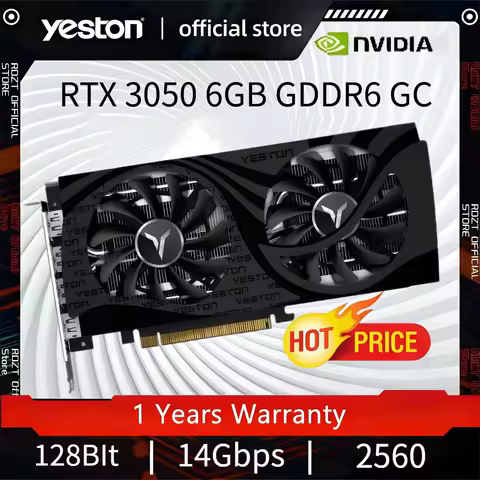New NVIDIA GPU Yeston GeForce RTX 3050 GPU 6G GDDR6 DLSS2 Graphics Card Gaming Office AI Desktop Com