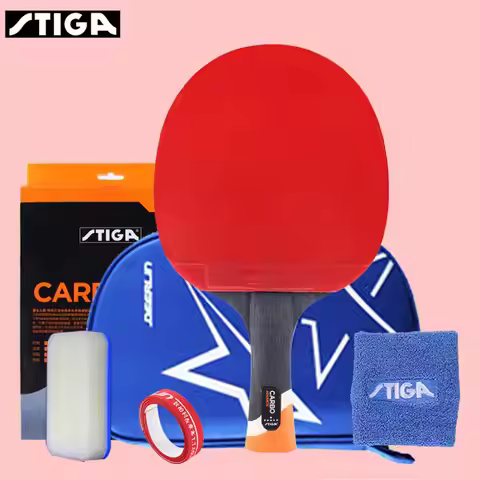 STIGA 6 Star Table Tennis Racket Pro Ping-pong Paddle Pimples In For Offensive Rackets Sport Stiga R