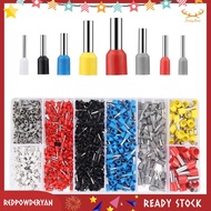 [Redpowderyan.] Insulated End Set Wire Connector Kit 1200PCS Assortment Ferrule Wire Connector Kit I