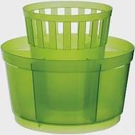 《EXCELSA》七格餐具瀝水筒(綠) | 廚具 碗筷收納筒 瀝水架 瀝水桶