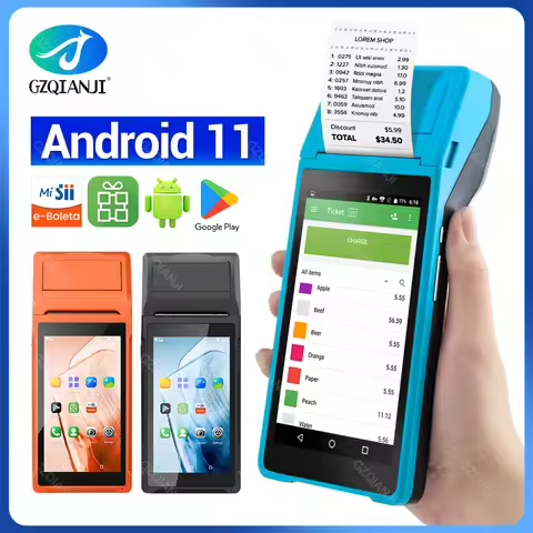 PDA POS Handheld device Pos terminal built in thermal bluetooth printer 58mm wifi Android Rugged PDA