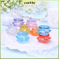 YVE 5g Diamond Shaped Facial Cream Box, Transparent Travel Jar Trial Sample Box, Fashion Polystyrene