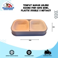 DOG CAT FOOD PLACE PKW-4892 DOUBLE PLASTIC BOWL S MDT6627